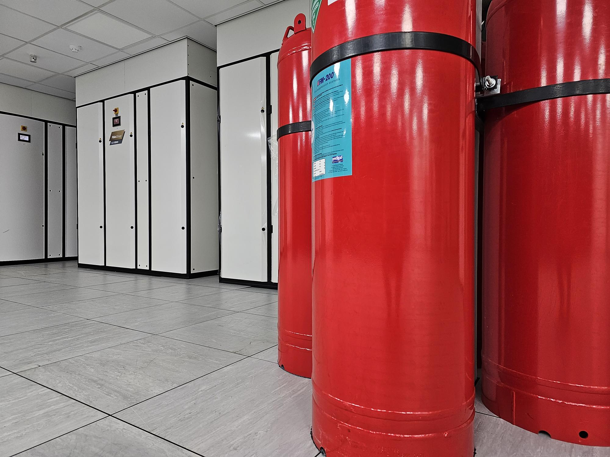 Cooling systems in VeloxServ UK colocation facility